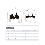 Bikini triangulo con nudo estampado negro