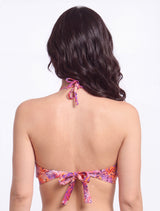 Bikini sin barba bandeau pretina estampado