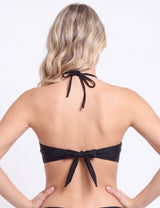 Bikini sin barba strapless negro