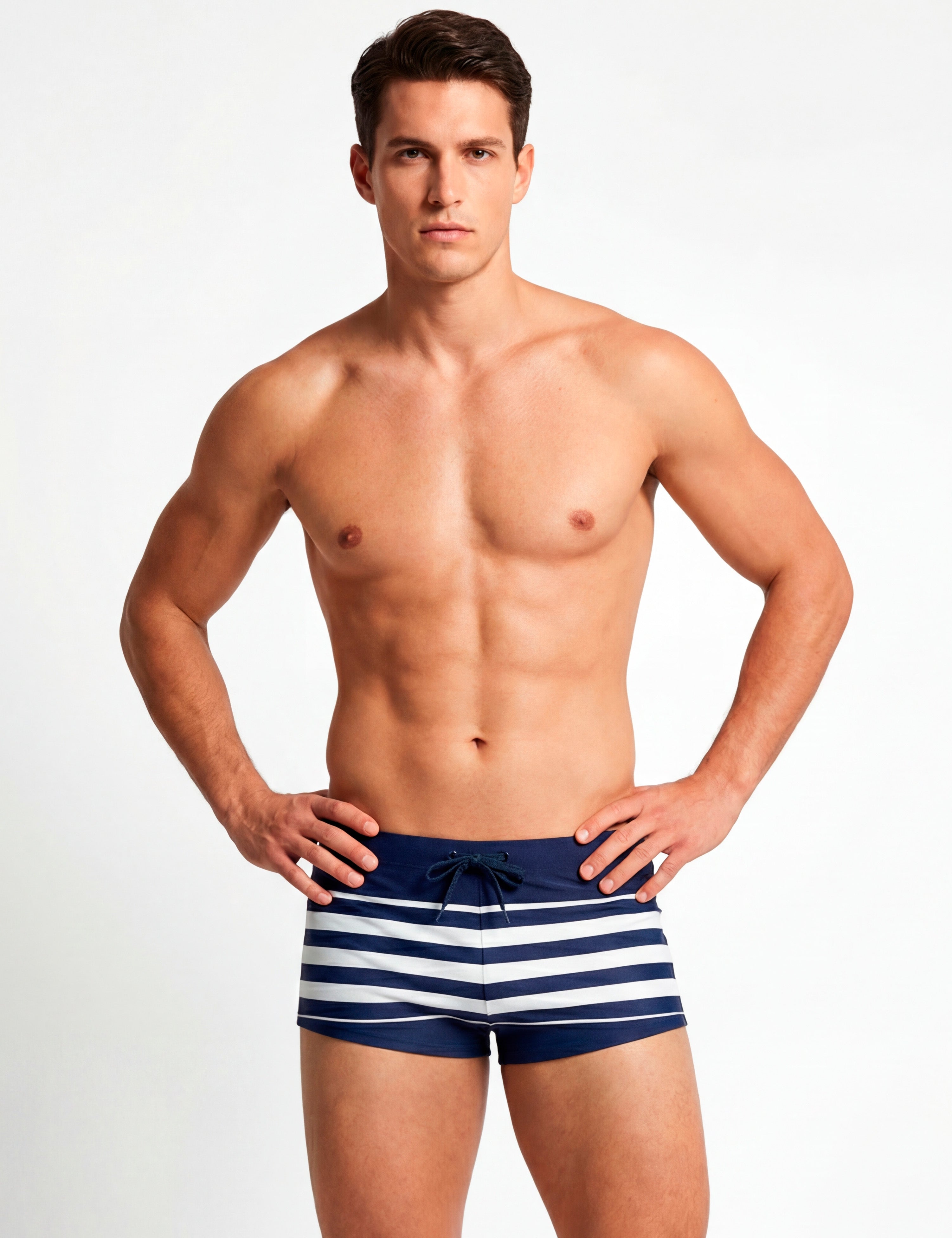 Short tipo bóxer para hombres estampado azul