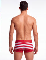 Traje de baño tipo bóxer para hombres estampado rojo