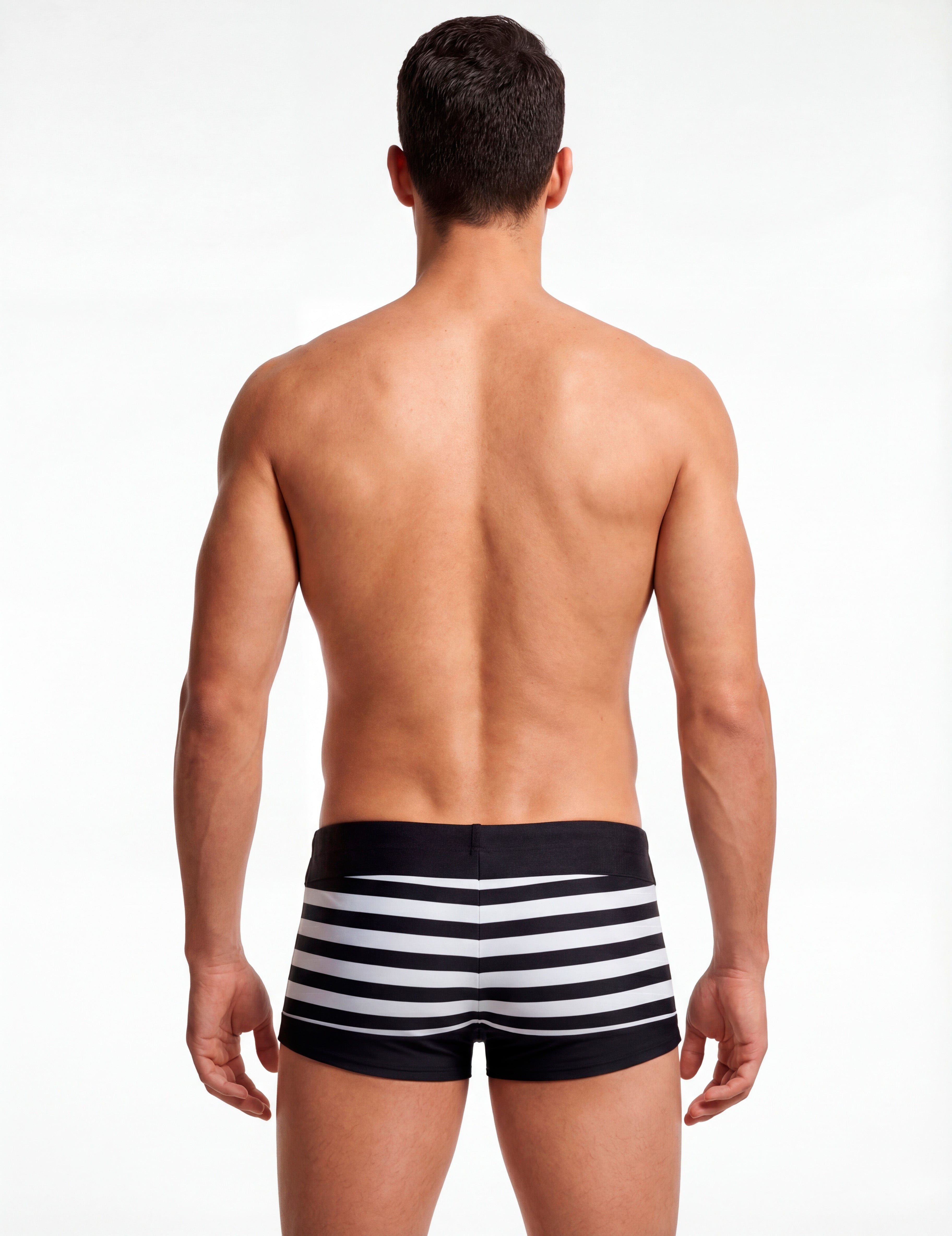 Short tipo bóxer para hombres estampado negro