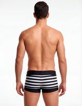 Short tipo bóxer para hombres estampado negro