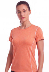 Polera deportiva básica ajustada naranja