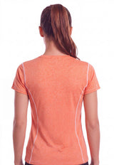 Polera deportiva básica ajustada naranja