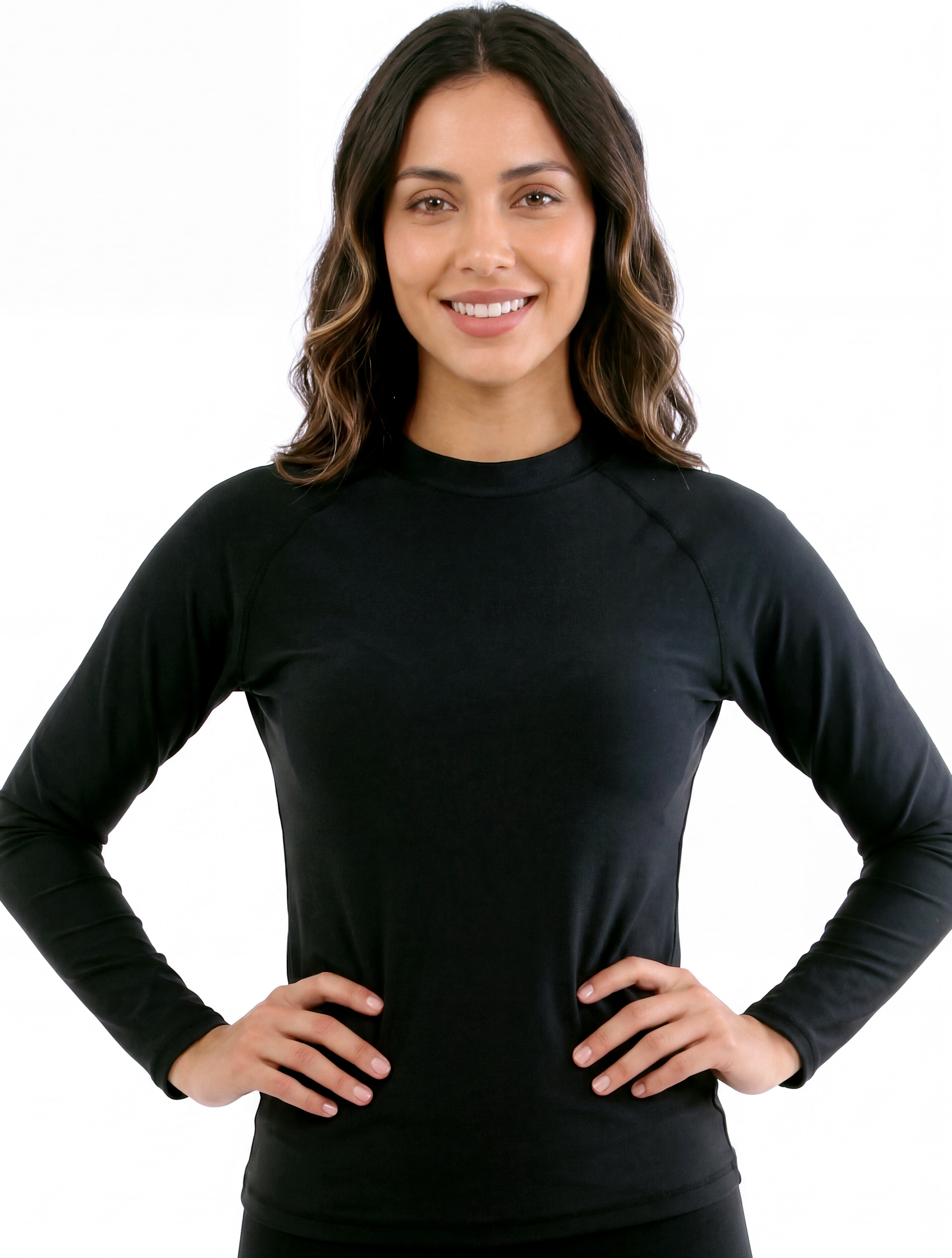 Polera mujer protección UV negro