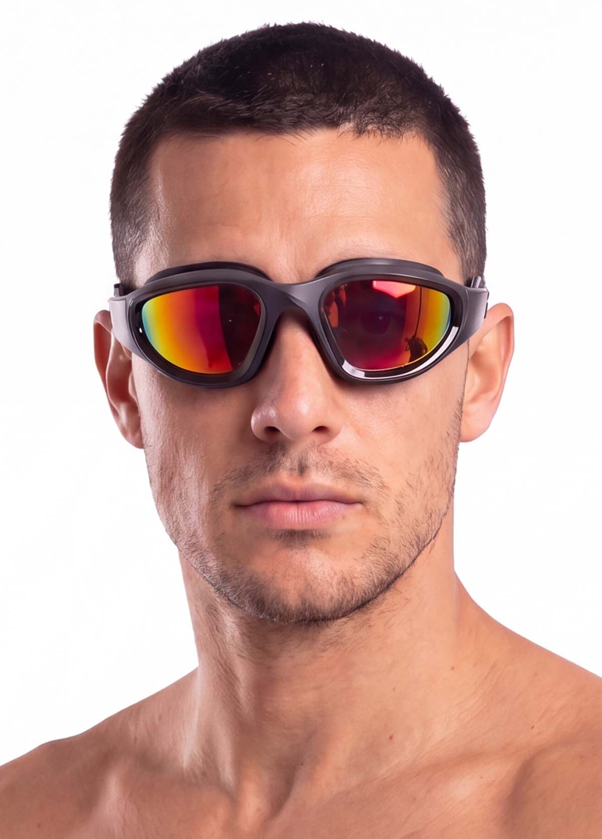 Lentes de natación espejados negro