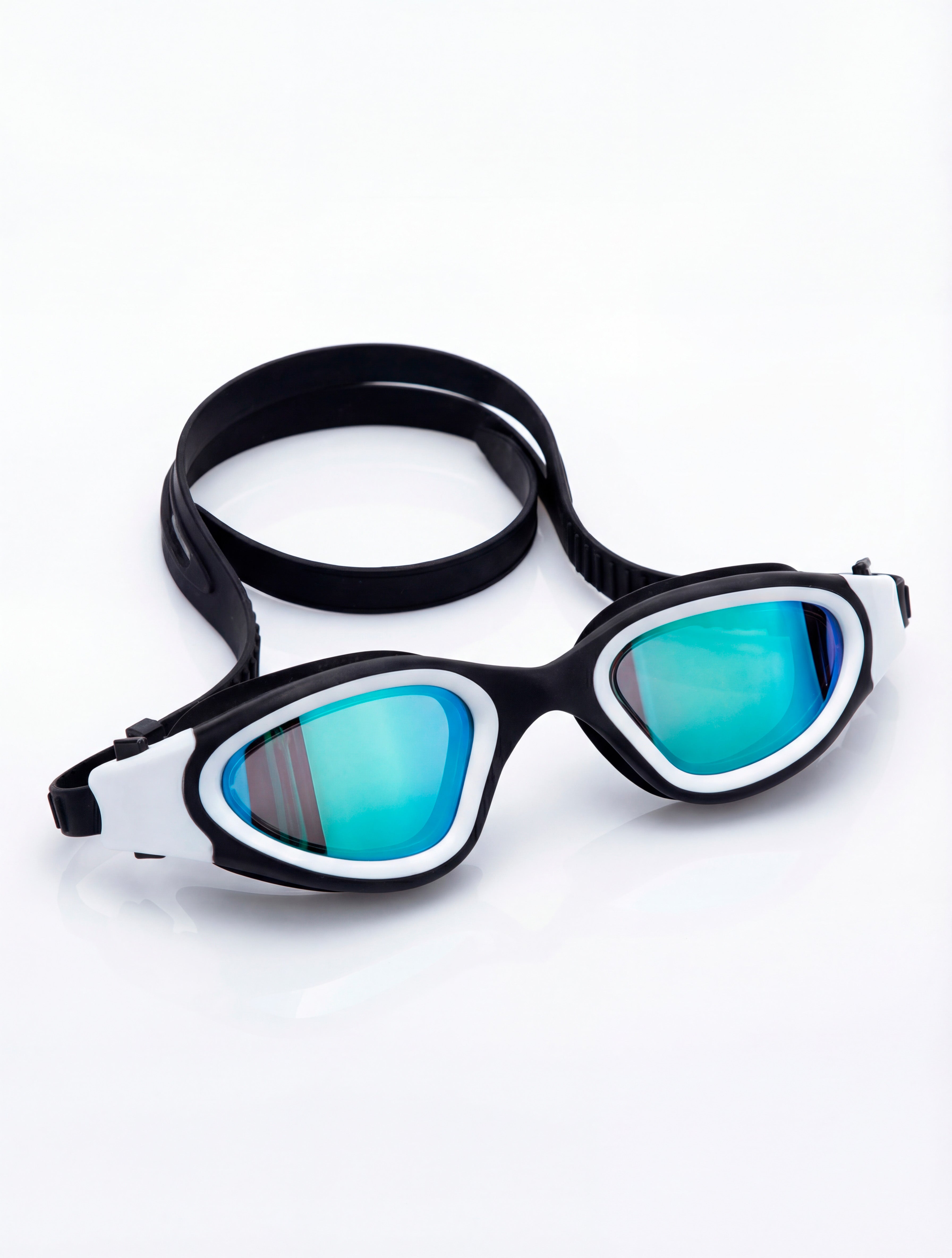 Lentes de natación espejados blanco