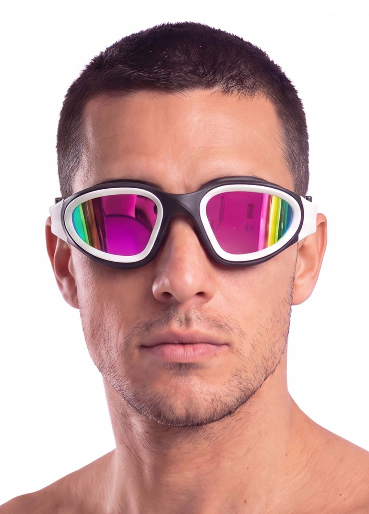 Lentes de natación espejados blanco