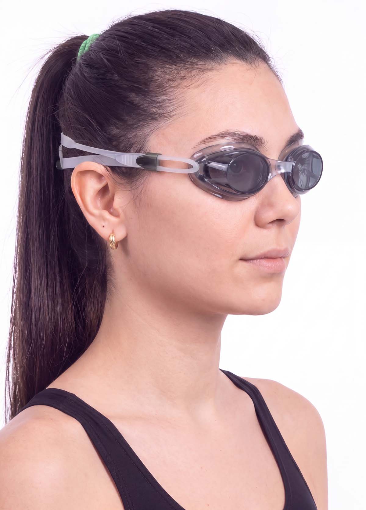 Lentes de natación con correas delgadas negro