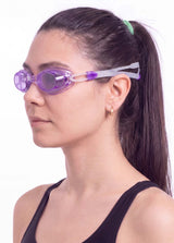 Lentes de natación con correas delgadas morado