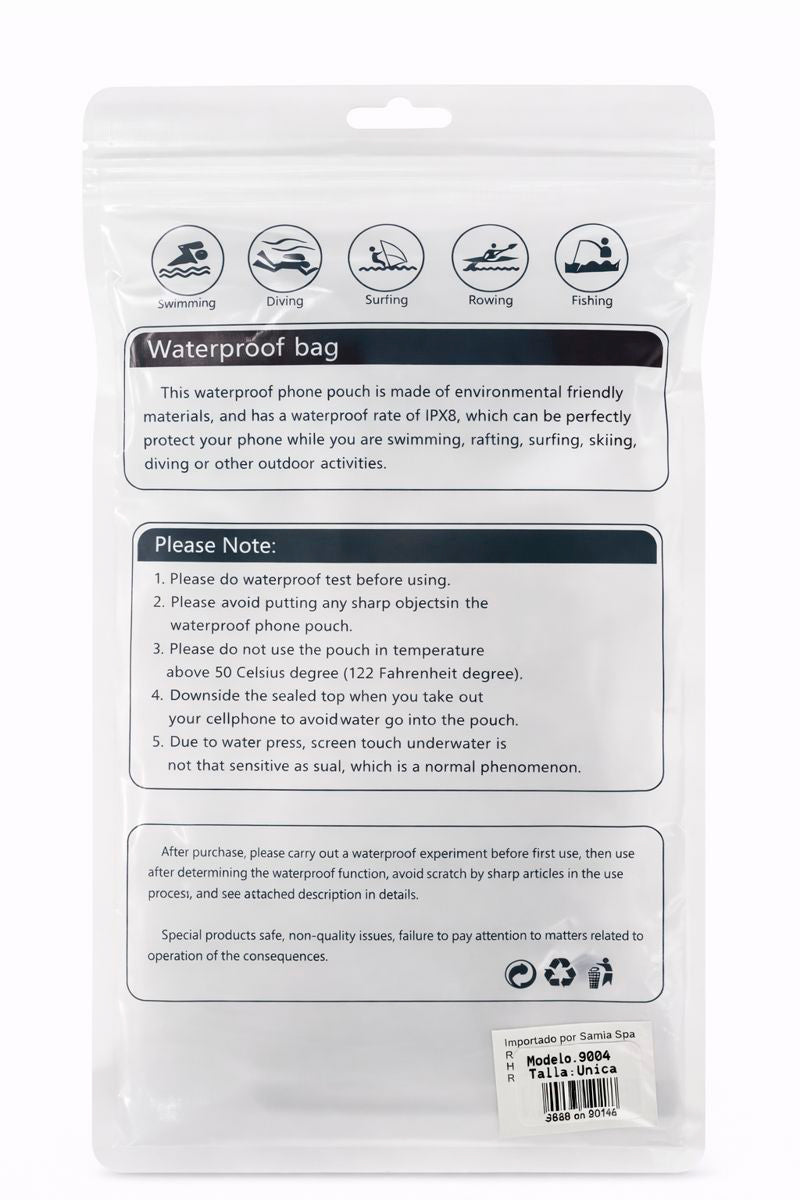 Bolsa a prueba de agua blanca