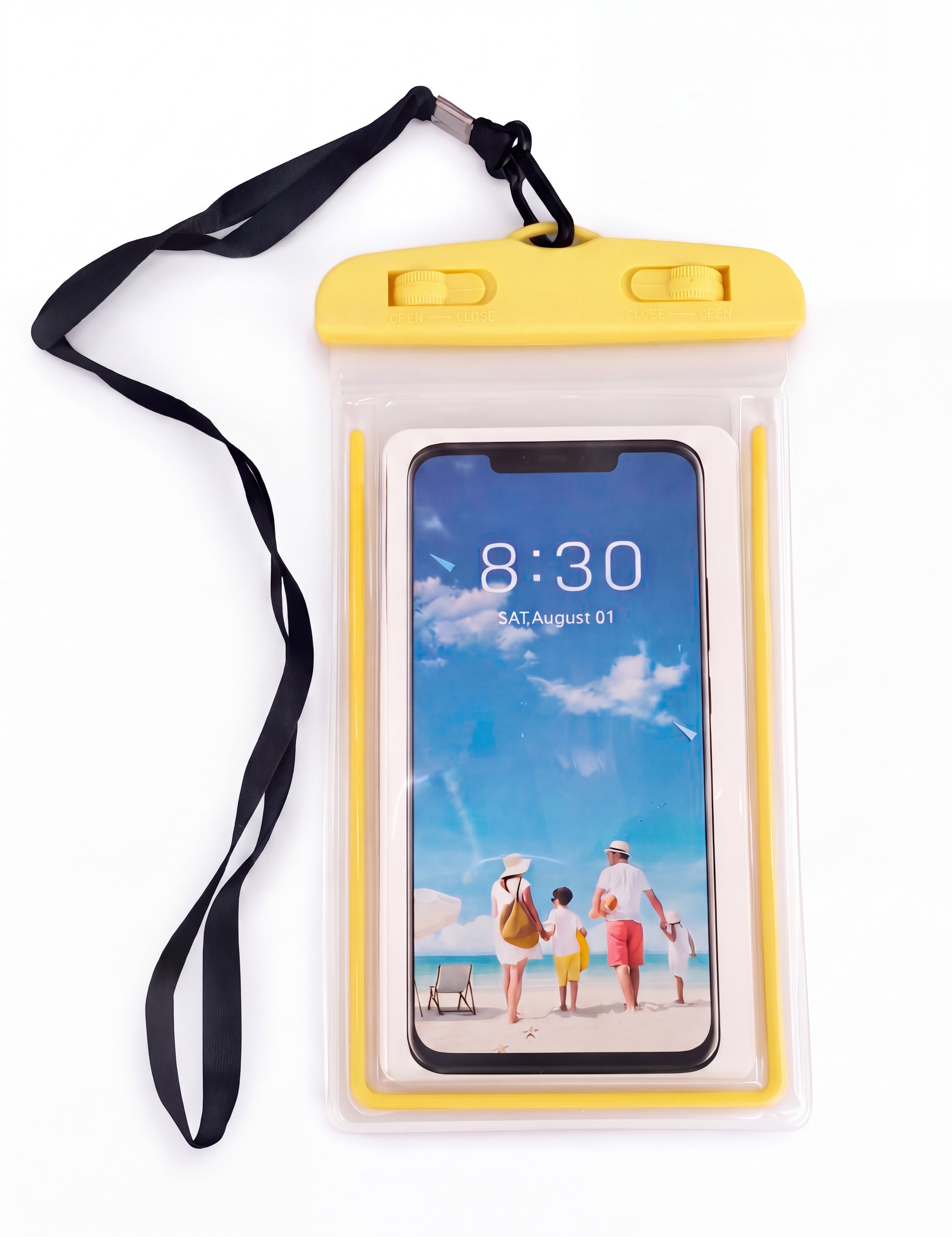 Funda  a prueba de agua para telefonos  amarillo