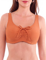 Bikini busto grande copa blanda Terracota
