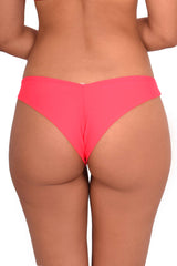 Bikini calzón tanga costura invisible color sandia