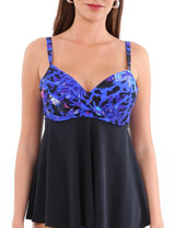 Tankini basico estampado azul