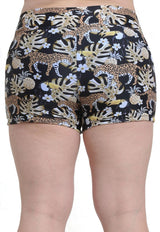 Hot style bikini shorts with yellow print