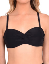 Bikini tiras removibles strapless color negro