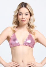 Bright lilac ring triangle bikini