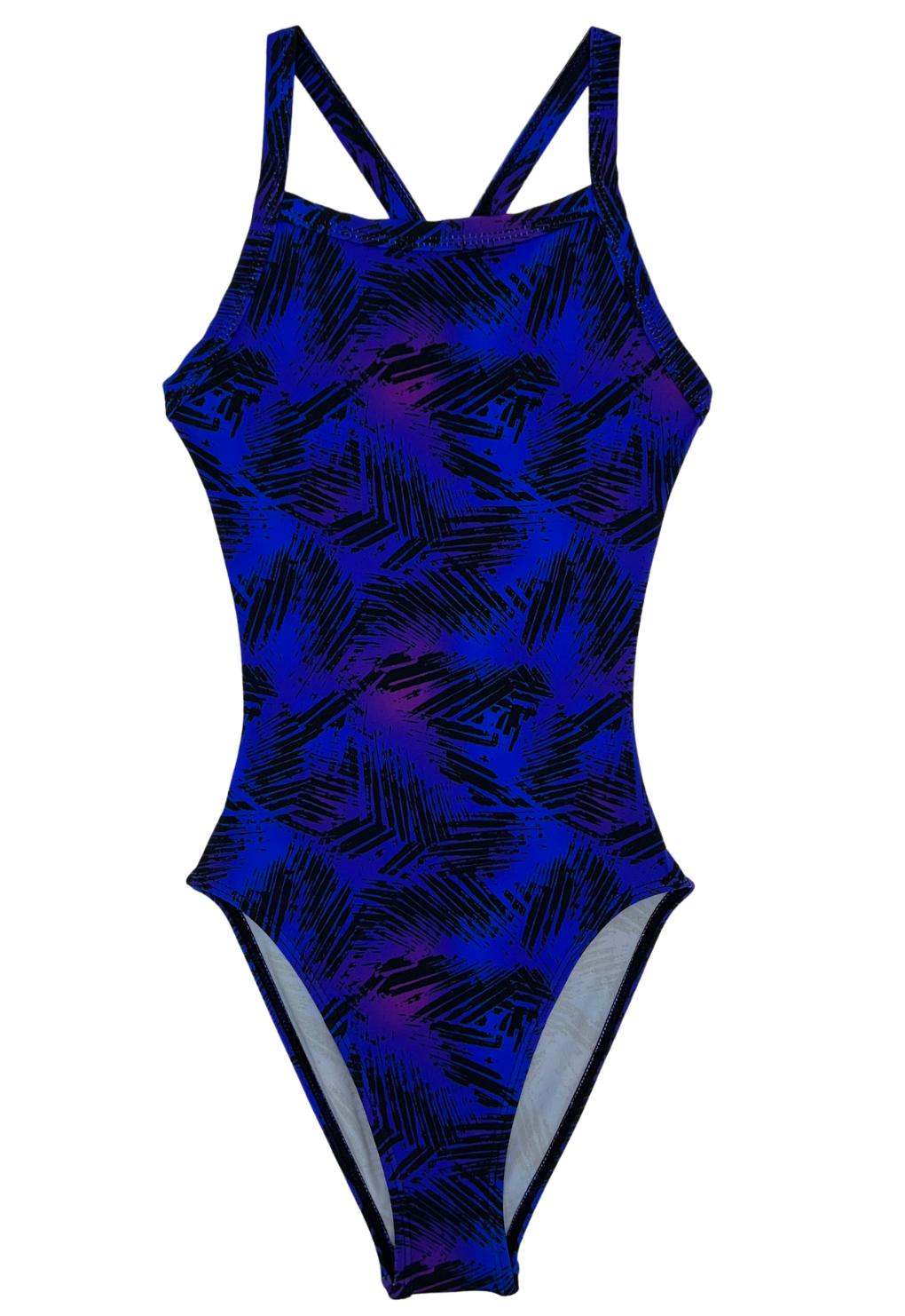 Purple printed sports shoe for girls