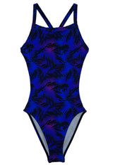 Purple printed sports shoe for girls