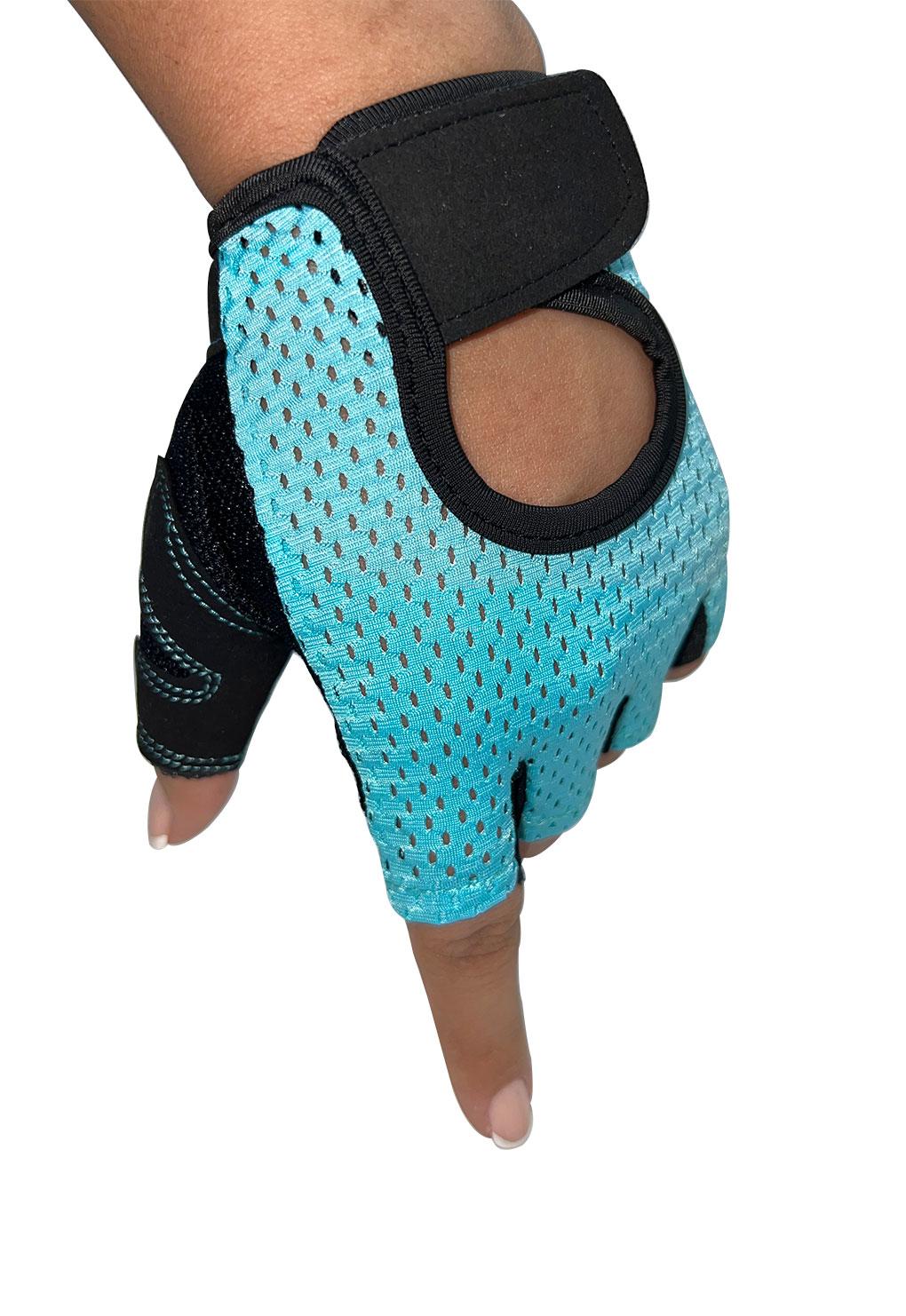 Guantes deportivos celeste