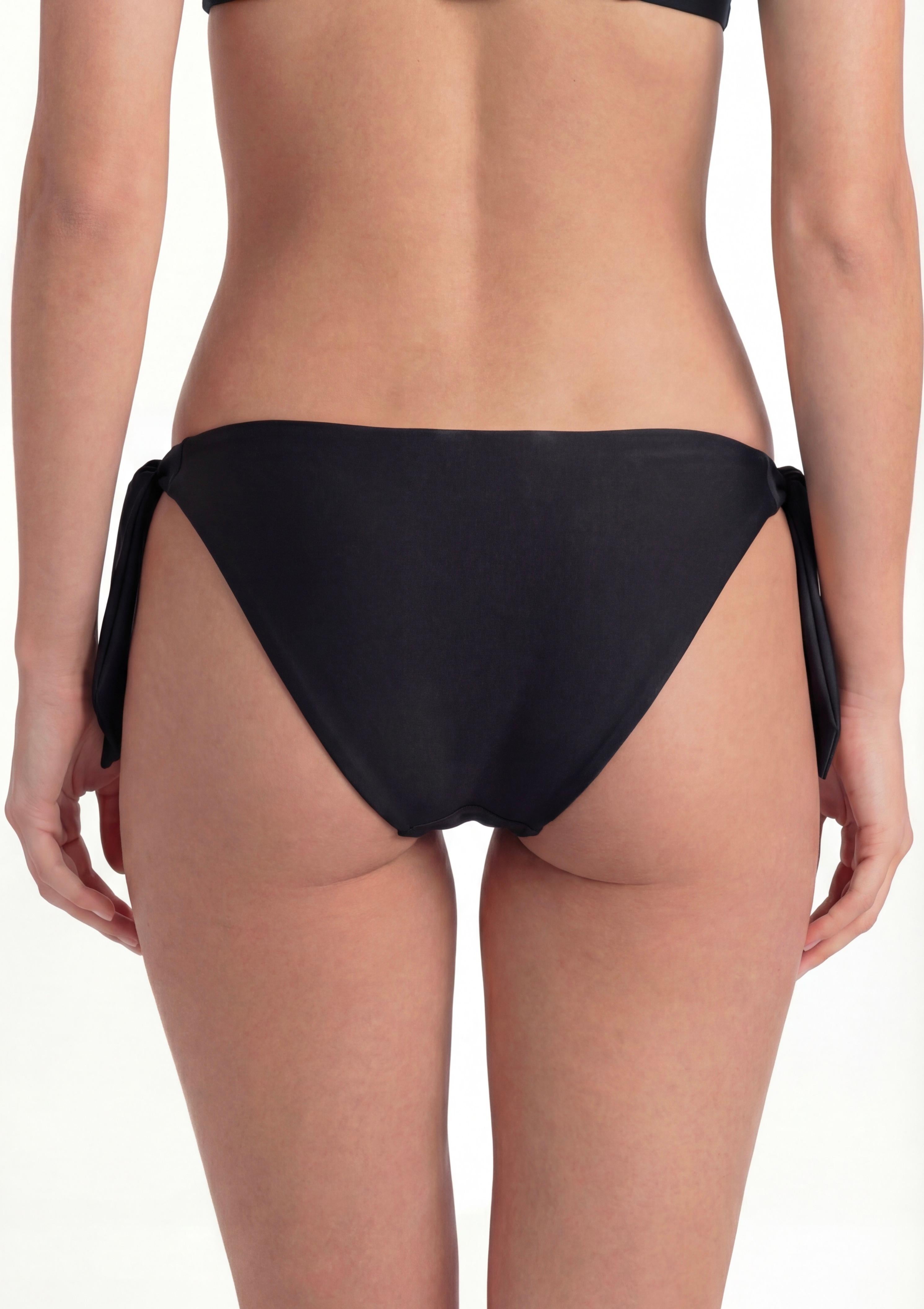 Bikini calzón clásico con amarras negro