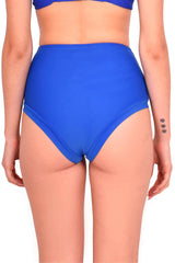 Bikini calzón pin up con transparencia color azul