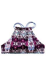 Bikini peto cruzado estampado rosado