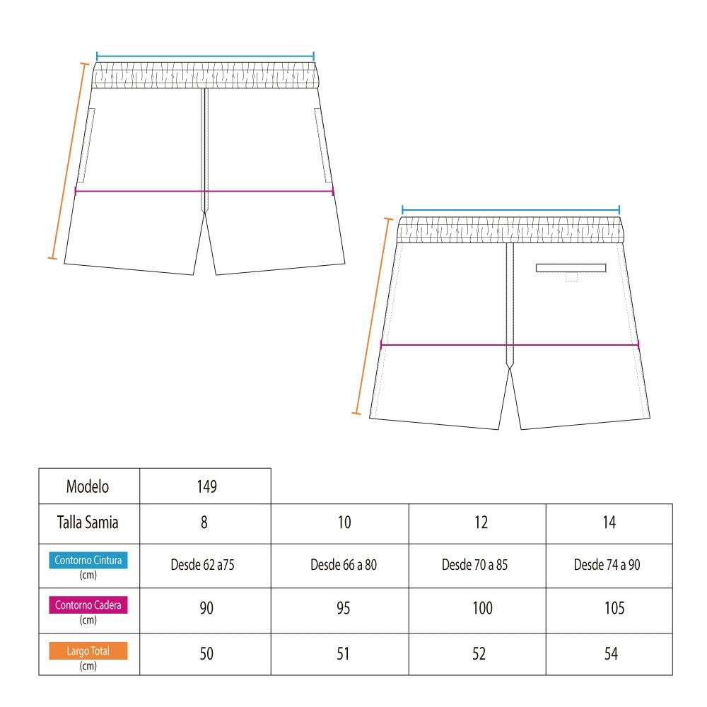 Short bermuda estampado naranja para niño