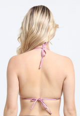 Bright lilac ring triangle bikini