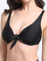 Bikini anudado copa C - D negro