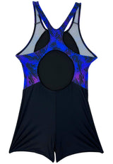 Enterito niña pierna corta estampado morado