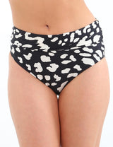 Bikini calzón pin up doble uso estampado negro