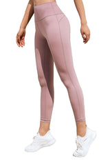 Calza básica tiro alto rosada