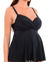 Tankini básico para embarazada negro