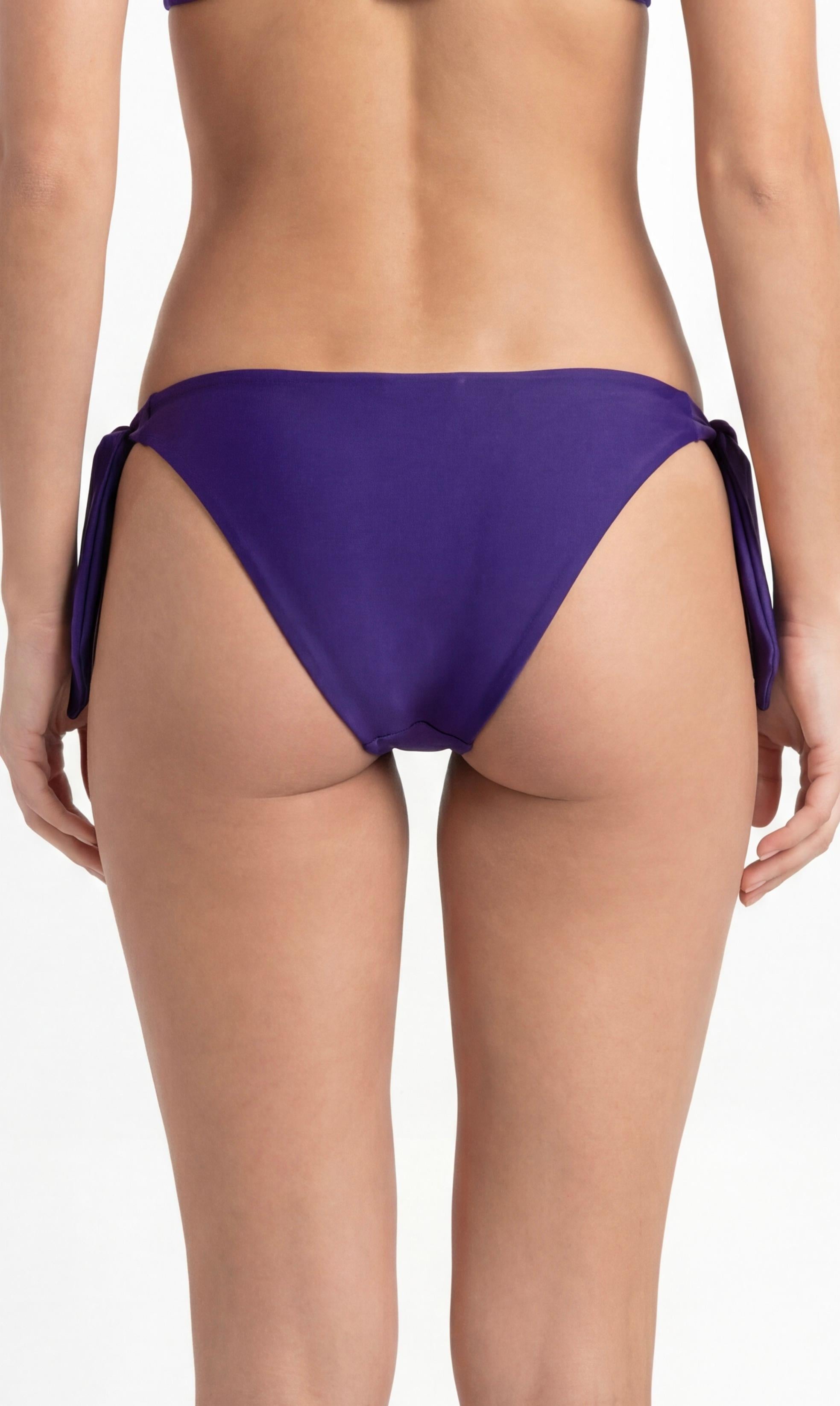Bikini calzón clásico con amarras azul brillante