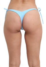 Micro bikini colales con amarras celeste