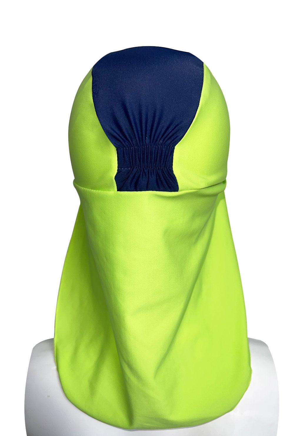 Children's green swimsuit cap sun protection