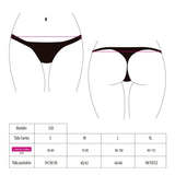 Bikini calzón colaless con amarras estampado negro
