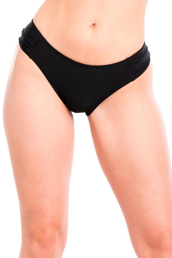 Bikini calzón con drapeado color negro