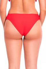 Red draped bikini briefs