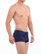 Traje de baño short bóxer para hombres azul marino