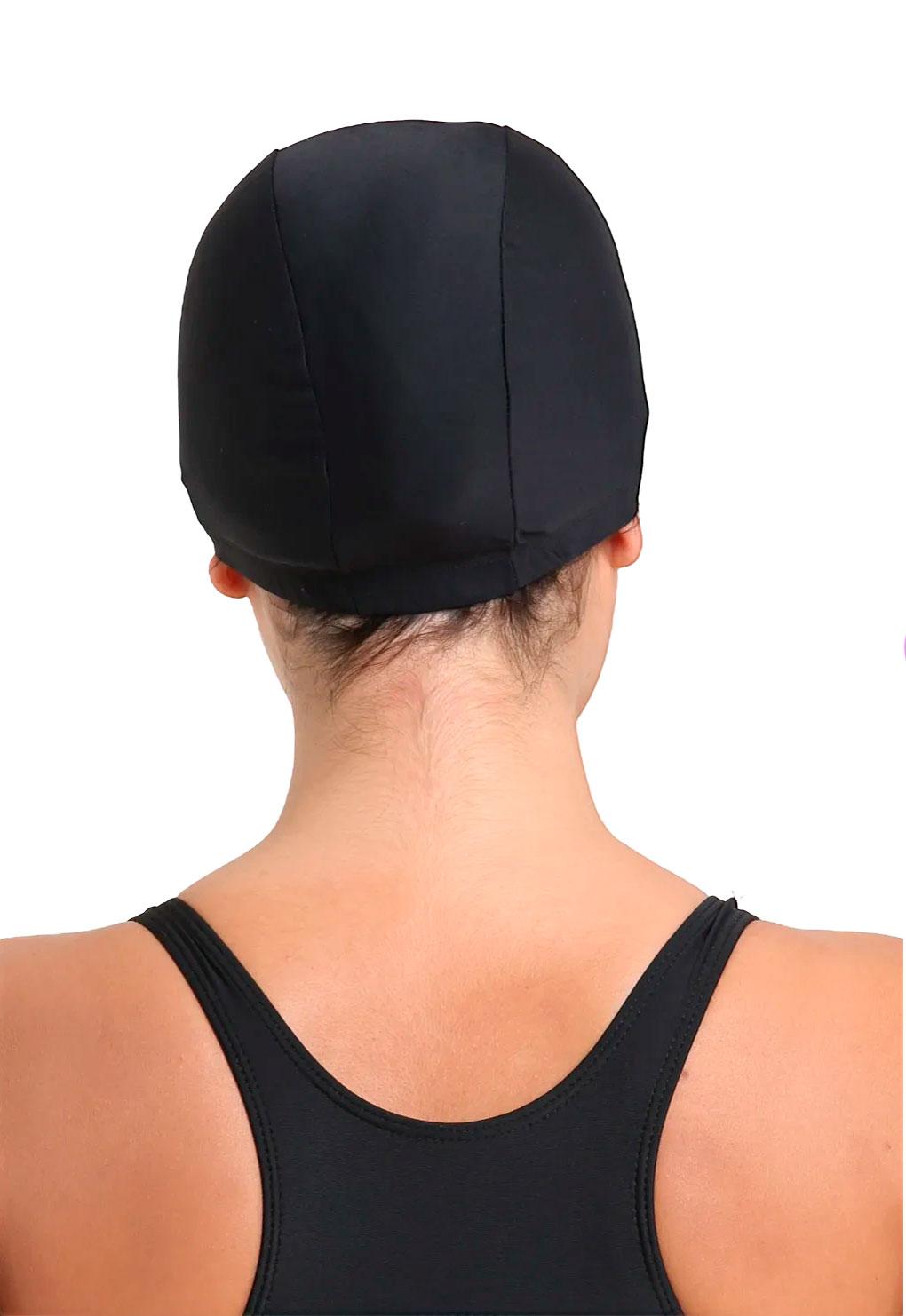 Gorro de natación de lycra color negro