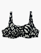 Bikini copa C-D blanda estampado beige