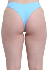 Bikini tanga cadera alta celeste