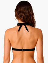 Bikini strapless con vuelos negro