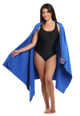 Toalla de microfibra secado rápido grande azul