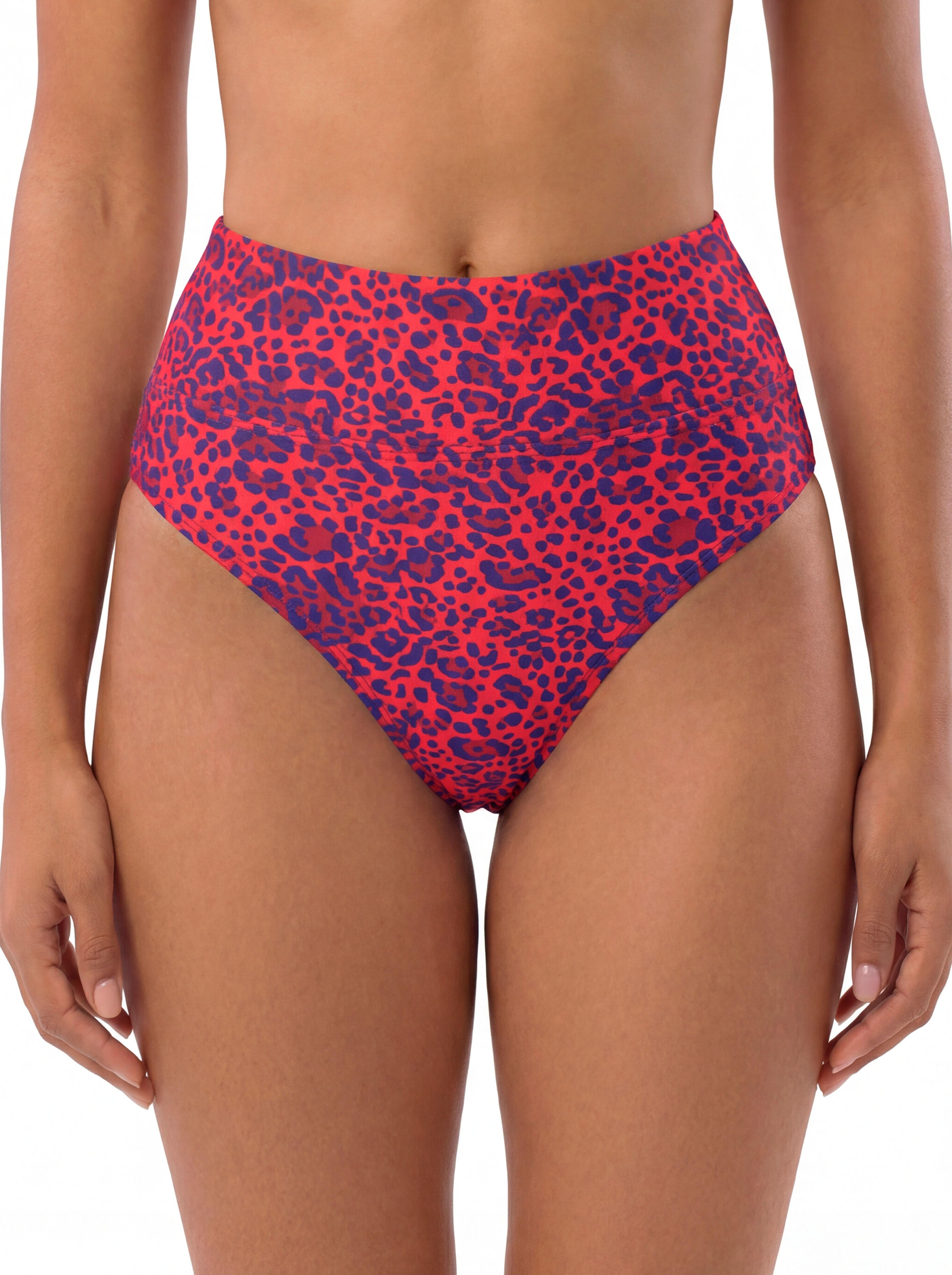 Bikini mujer culote  pin up animal print brillante