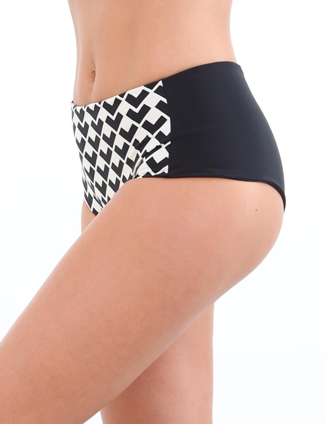 Bikini pin up reversible estampado beige